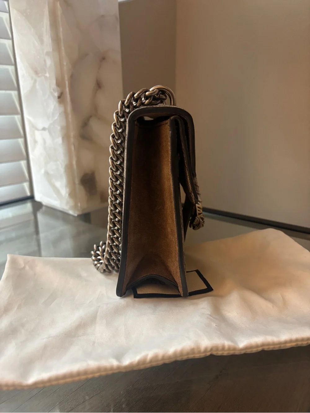 Gucci GG Supreme Mini Dionysus in Beige - Authentic